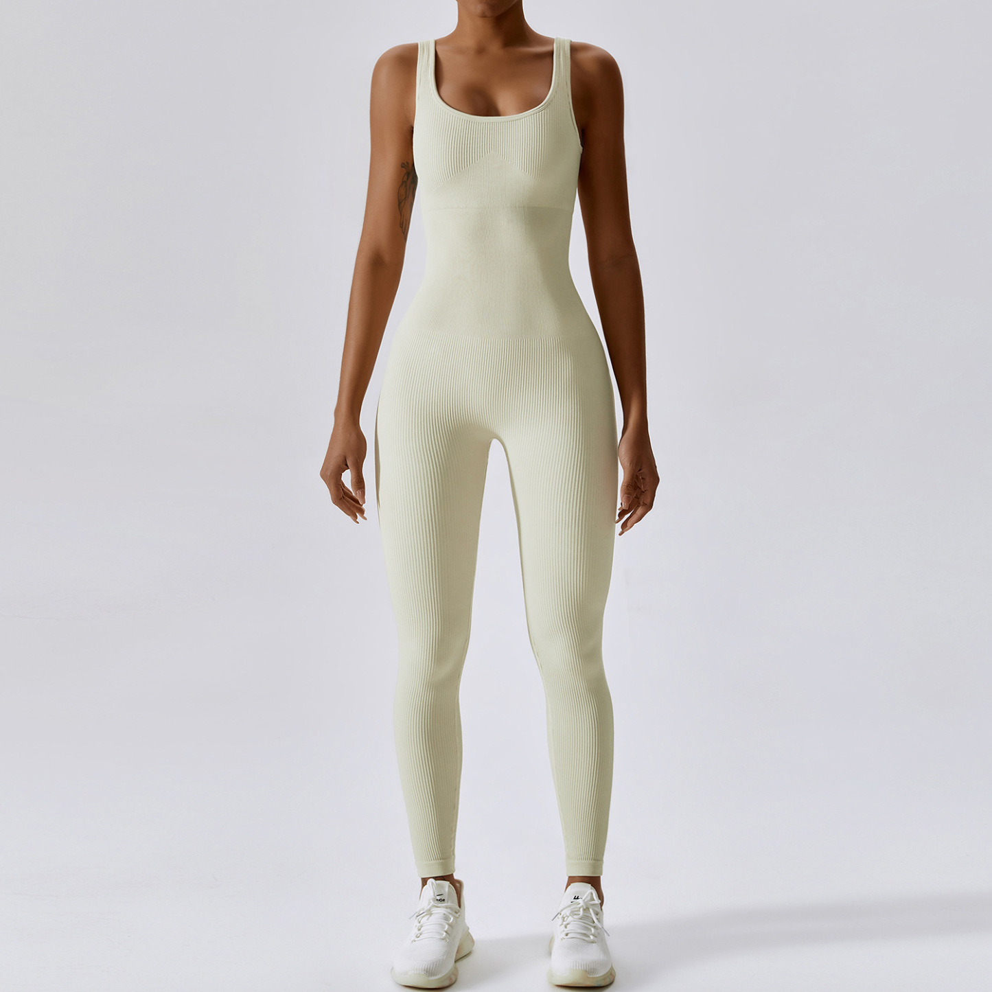 Seamless tummy control slim fit athletic stretch bodysuit