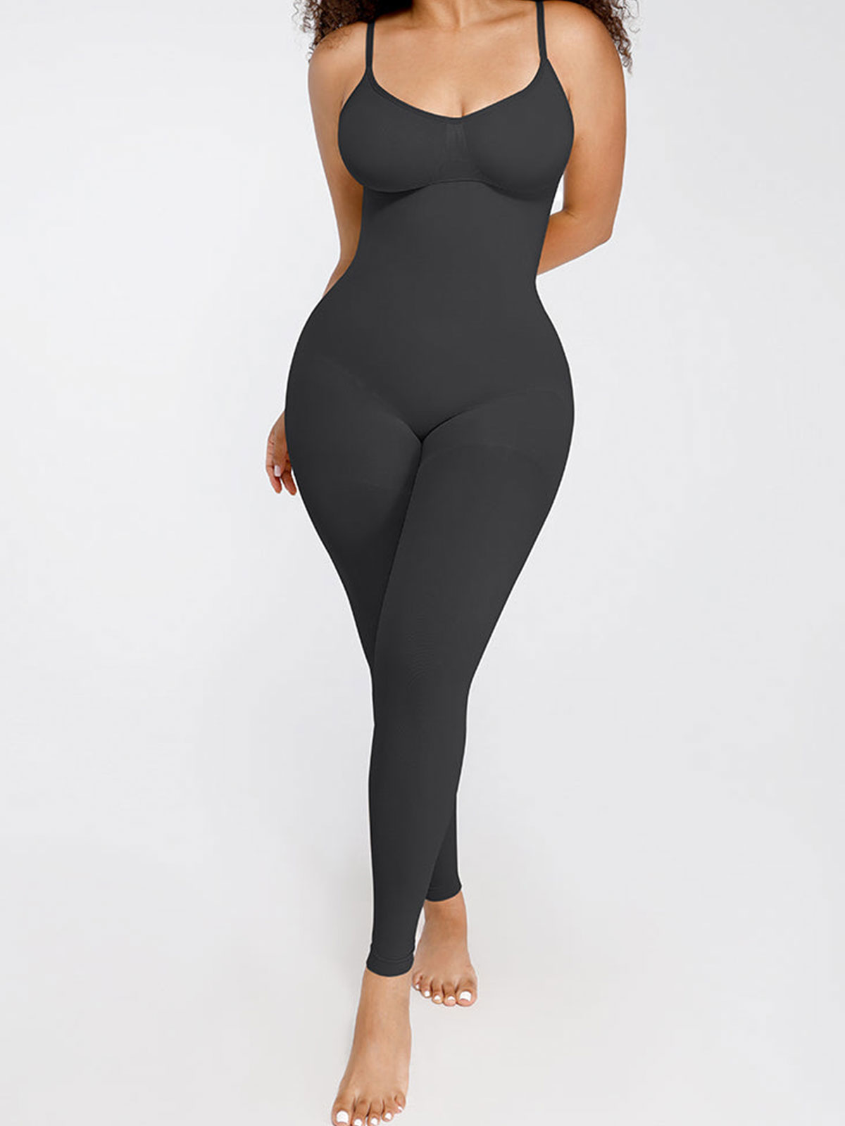 Seamless Breast Support Waist and Abdomen Shaping Mid Thigh Body Shaper