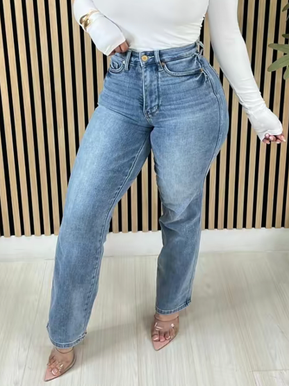 High Rise Belly Control Flare Jeans