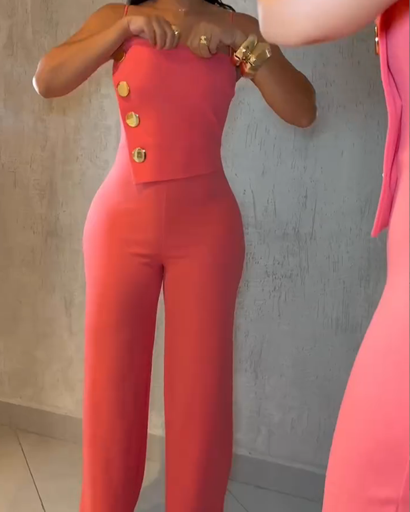 Slim-Fit Jumpsuit With Suspenders (Pre-Sale)