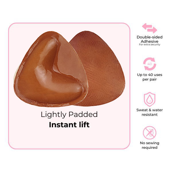 Invisible Lift - Patented Sticky Fashion Bra Inserts Prevents Nipple Slips No Sewing Required Low Cut Tops Womenswear
