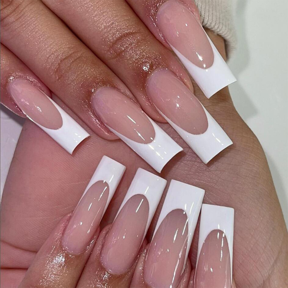 Simple White Border French Style Wearable Manicure