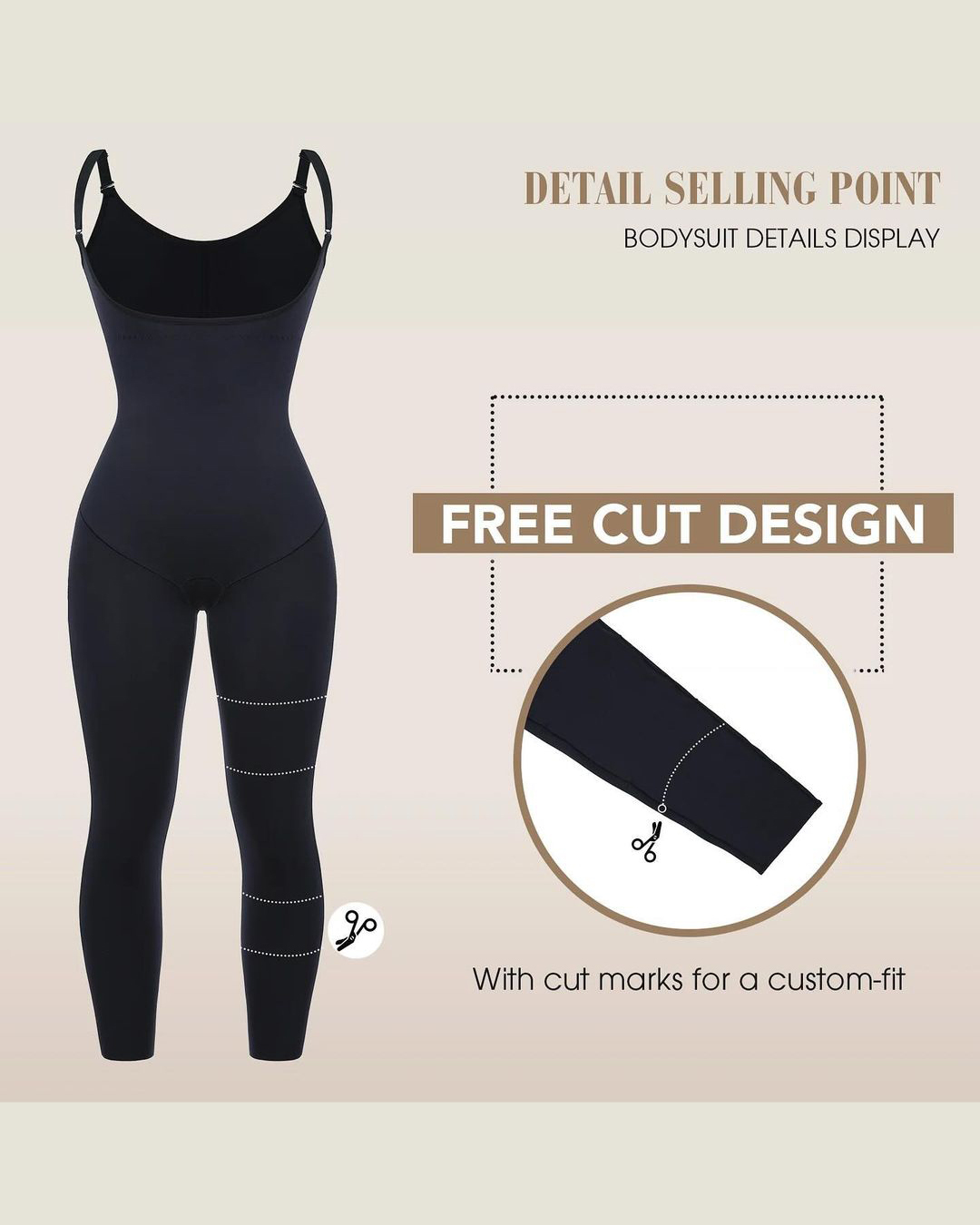 Slimming Open Bust Sleeveless Jumpsuit Bodyshaper