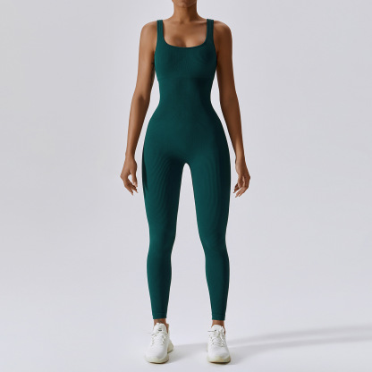 Seamless tummy control slim fit athletic stretch bodysuit