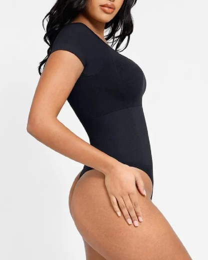 Short Sleeve Seamless Elasticity Waist Trainer Compression Shapewear