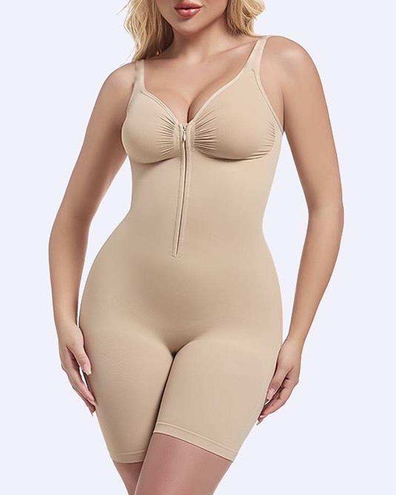 Women's Body Shaper Tummy Control Tights Super Stretch Fabric Adjustable Straps Breathable Mesh