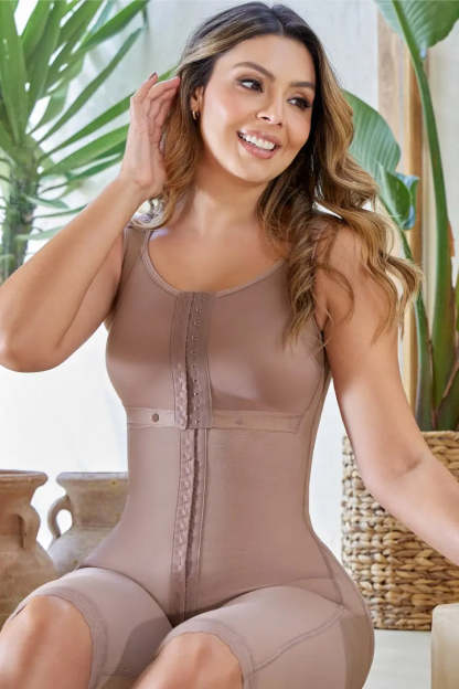 Double Compression Tummy Control Shapewear Faja With Bra