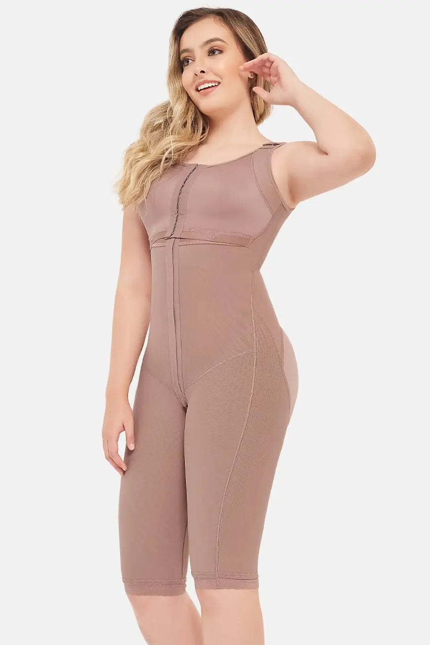 Double Compression Tummy Control Shapewear Faja With Bra