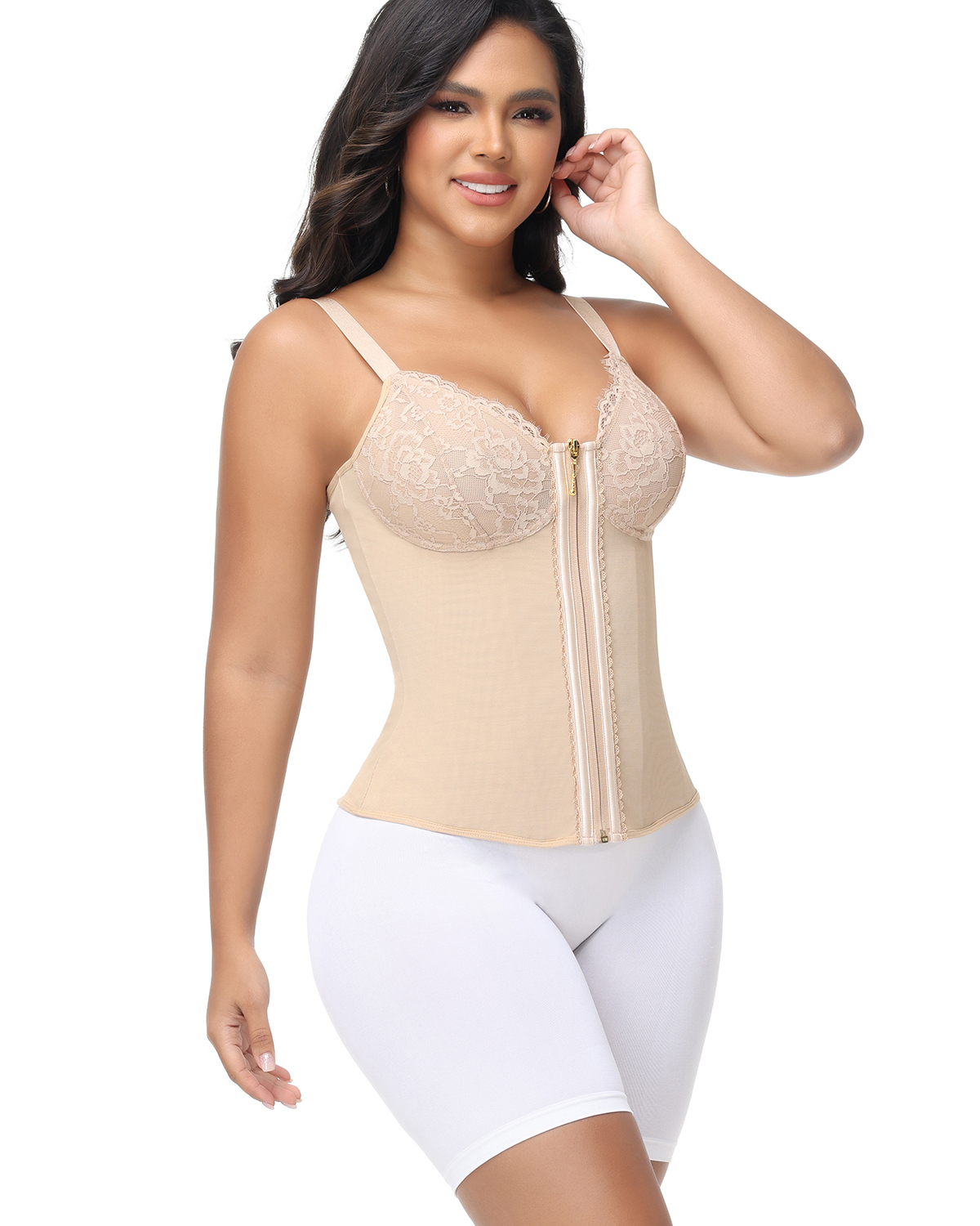 Black Lace Bust And Abdomen Control Camisole