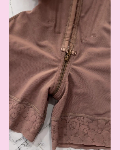 5095 Hook & Eye Tummy Control Zipper Crotch Shaping Bodysuit