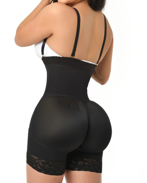 Removable Strap 3 Rows Hook and Eye Butt Lift Body Shaper