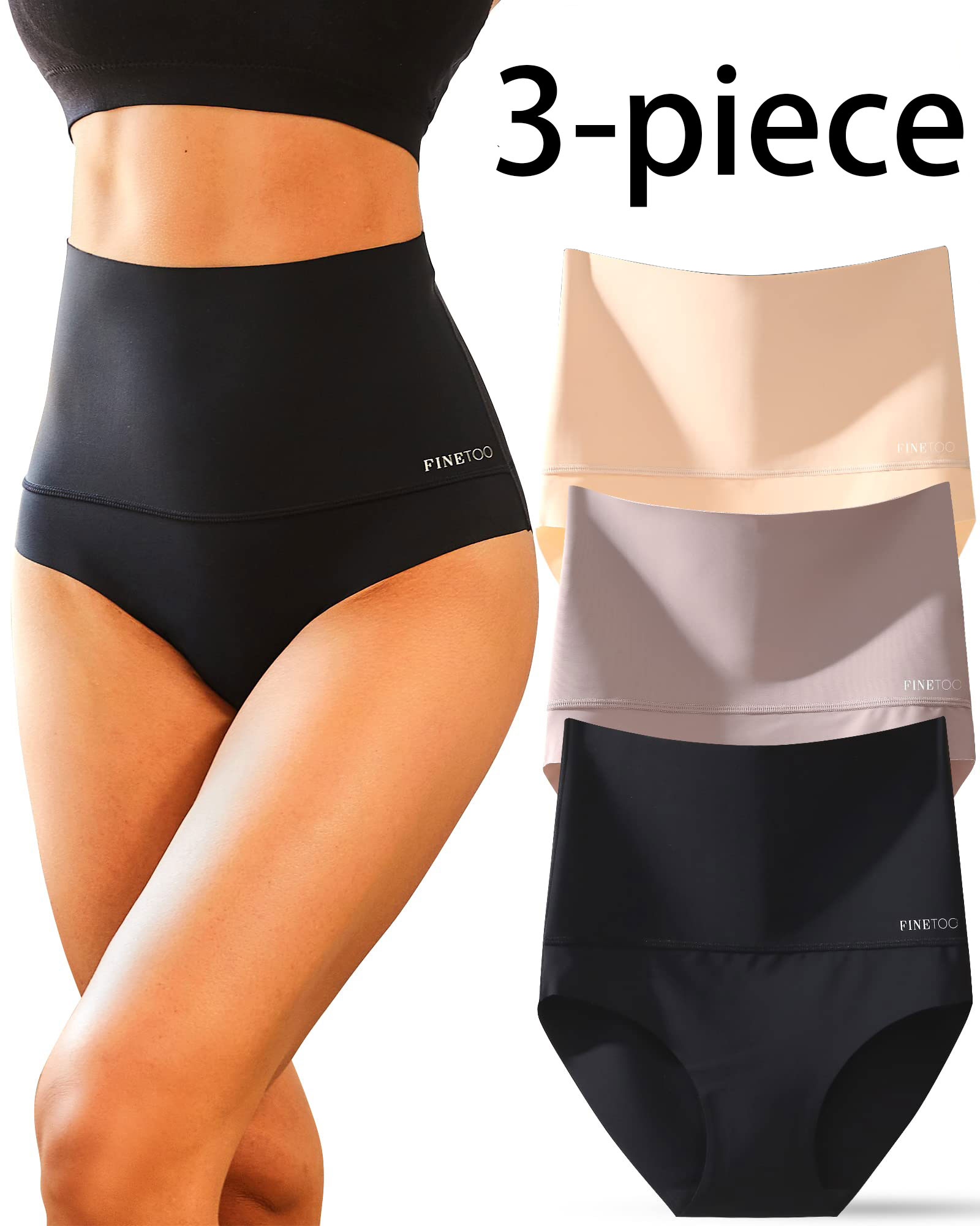 Women's Hip Lift Plastic Panties 3 Piece Set