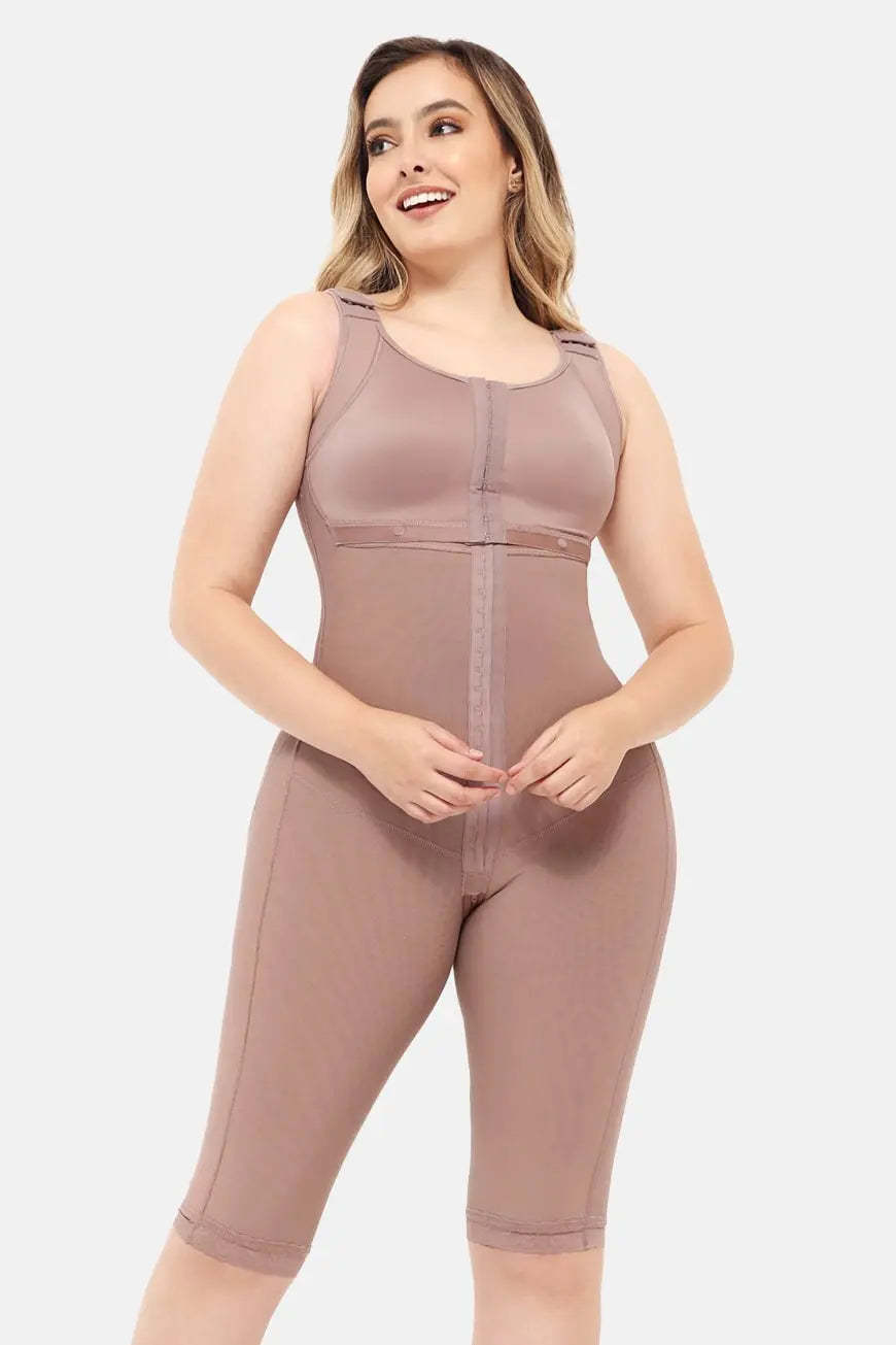Double Compression Tummy Control Shapewear Faja With Bra