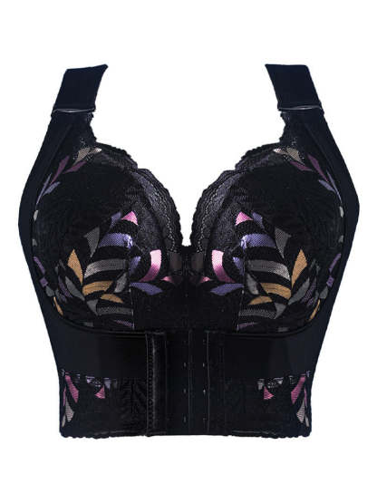 Women Side Support Longline Wide Adjustable Straps Wireless Bra