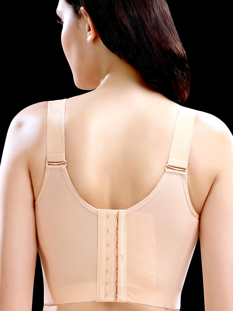 Women Side Support Longline Wide Adjustable Straps Wireless Bra