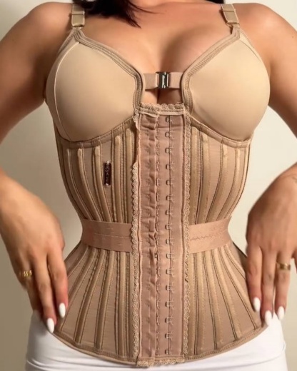 Fajas Colombianas Trimmed Underwire Corset Tummy Control Waist Trainer