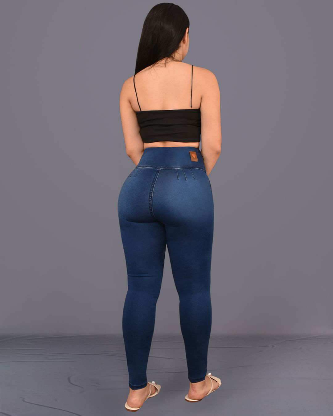 High Rise Skinny Peach Hip High Waist Jeans