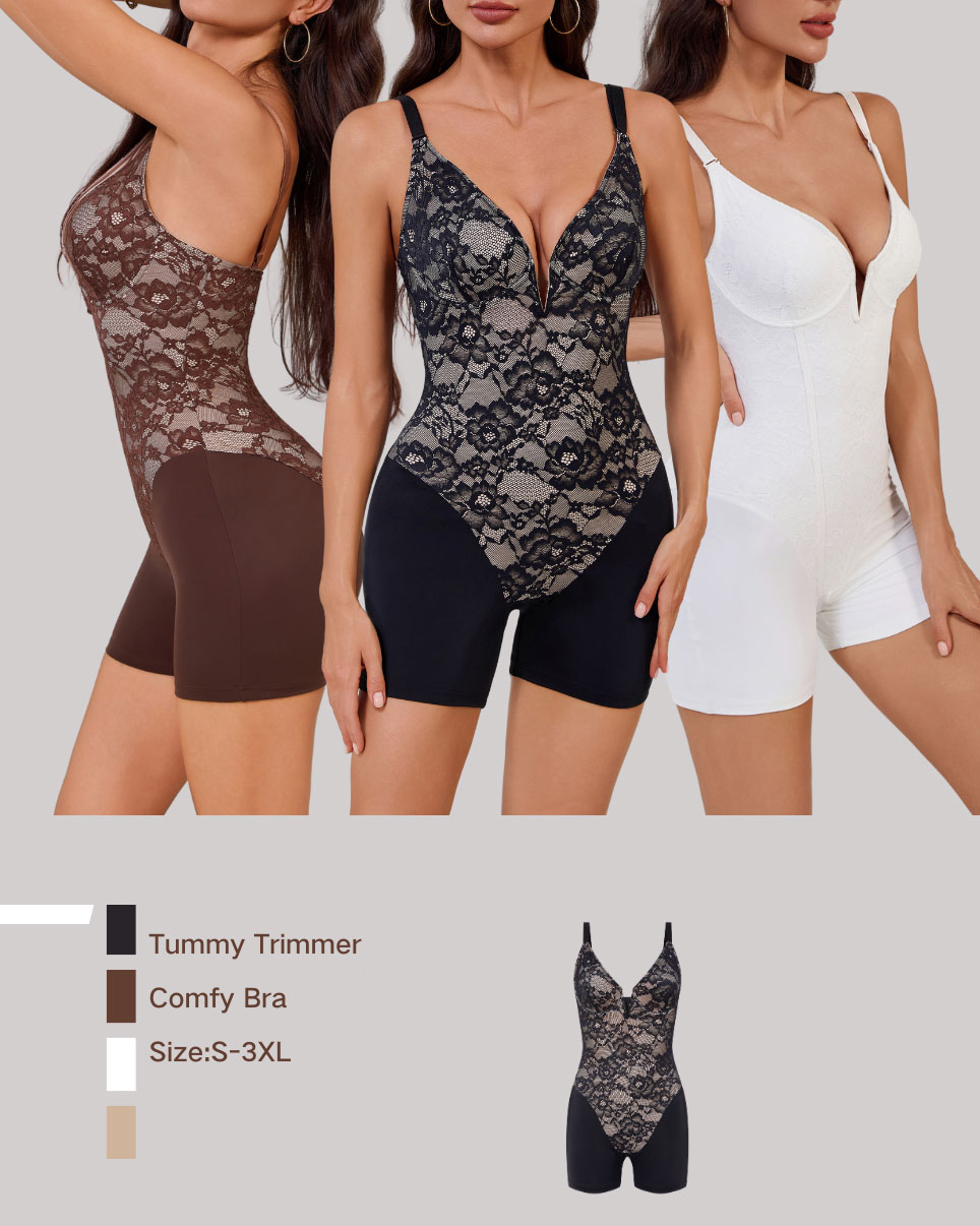 Large Size Belly Lace Sling Tight Body Shaping Breathable Buttocks Girdle Crotch Shapewear