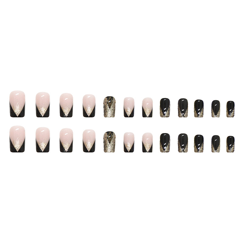 Explosive Shiny French Wearable manicure