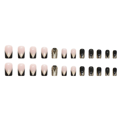 Explosive Shiny French Wearable manicure