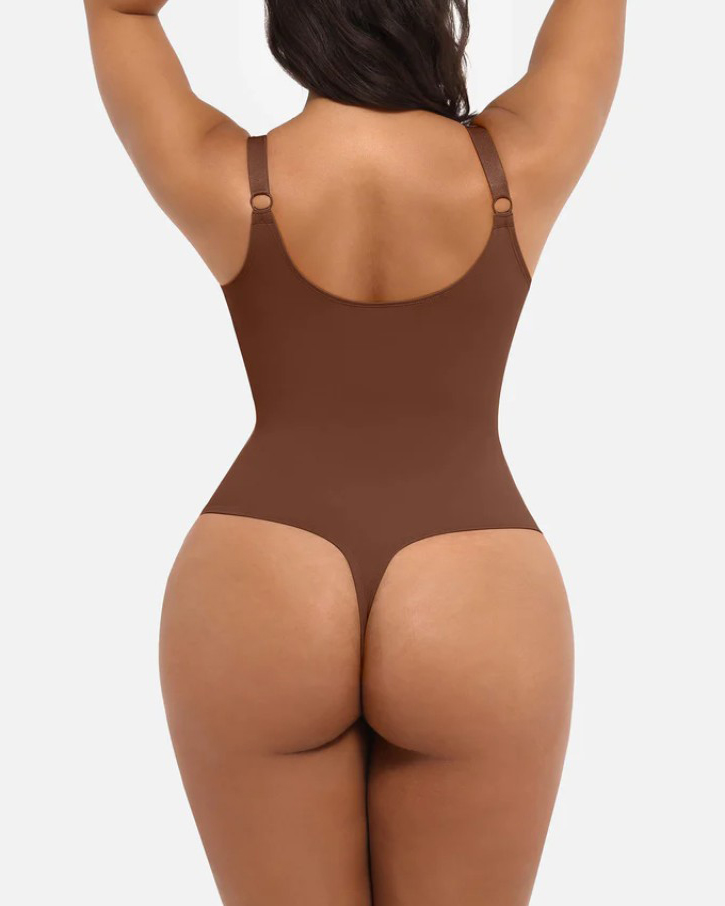 Women's V-Neck Slimming Thong Shapewear Bodysuit
