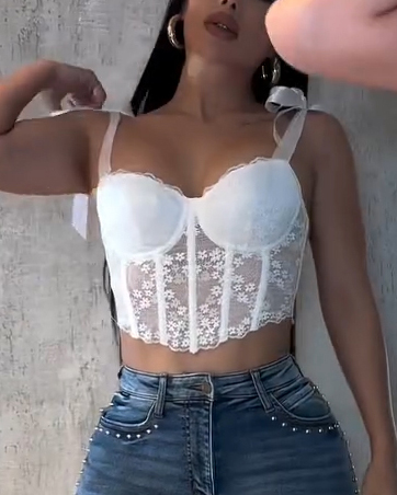 Sexy Lace-Up Corset Top