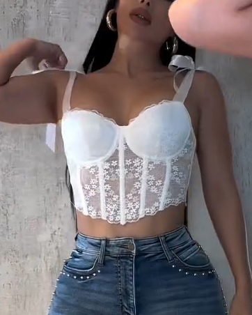 Sexy Lace-Up Corset Top