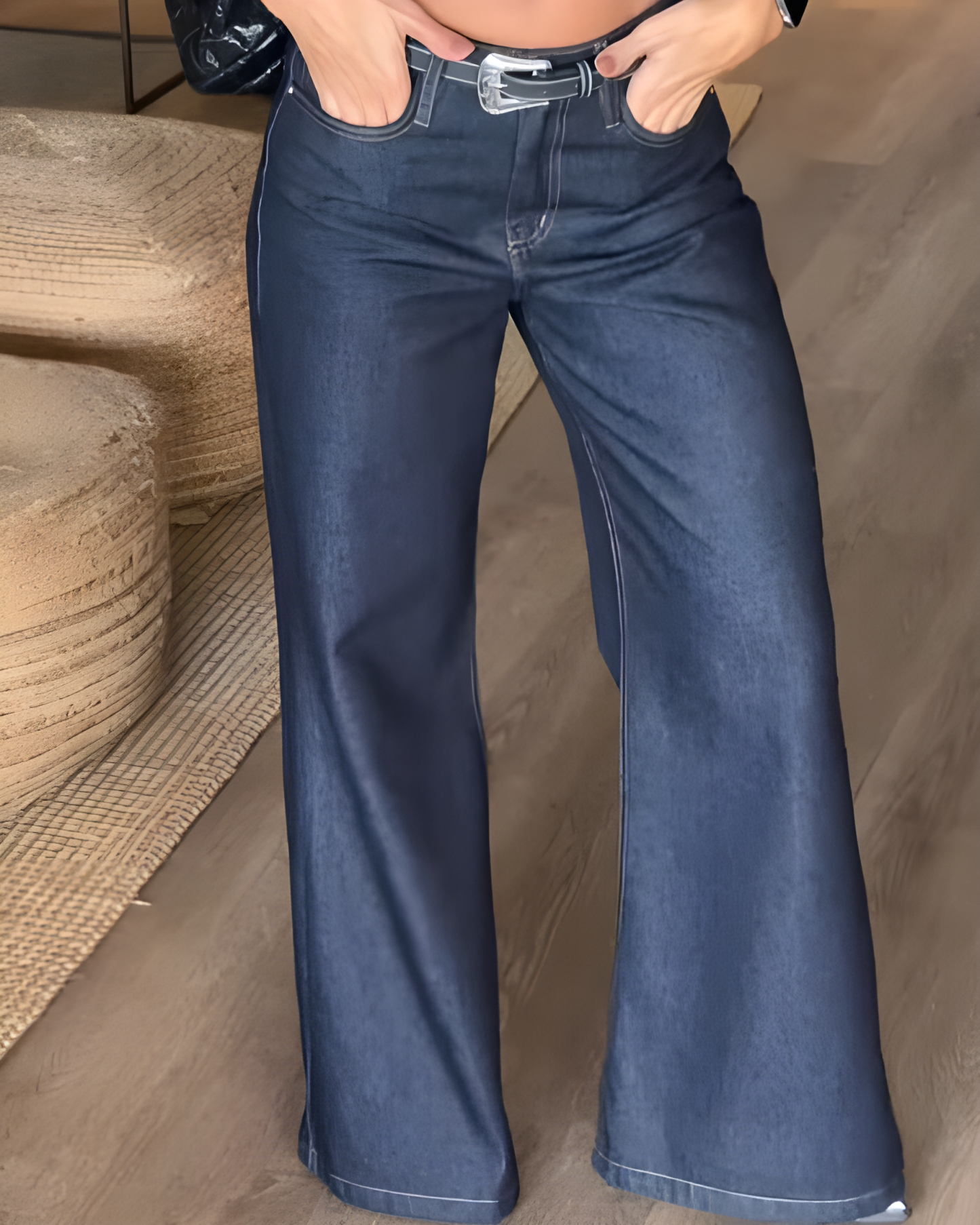 High Waist Loose Casual Fashion Daily Flared Wide Leg Pants