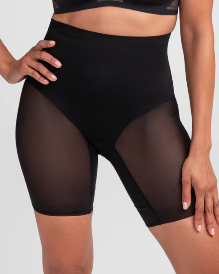 High Waist Soft Sheer Mesh Shaper Shorts