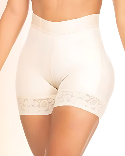 High Waist Lace Trim Butt Sculpting Short