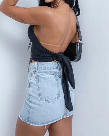 Ring-detail Cropped Top