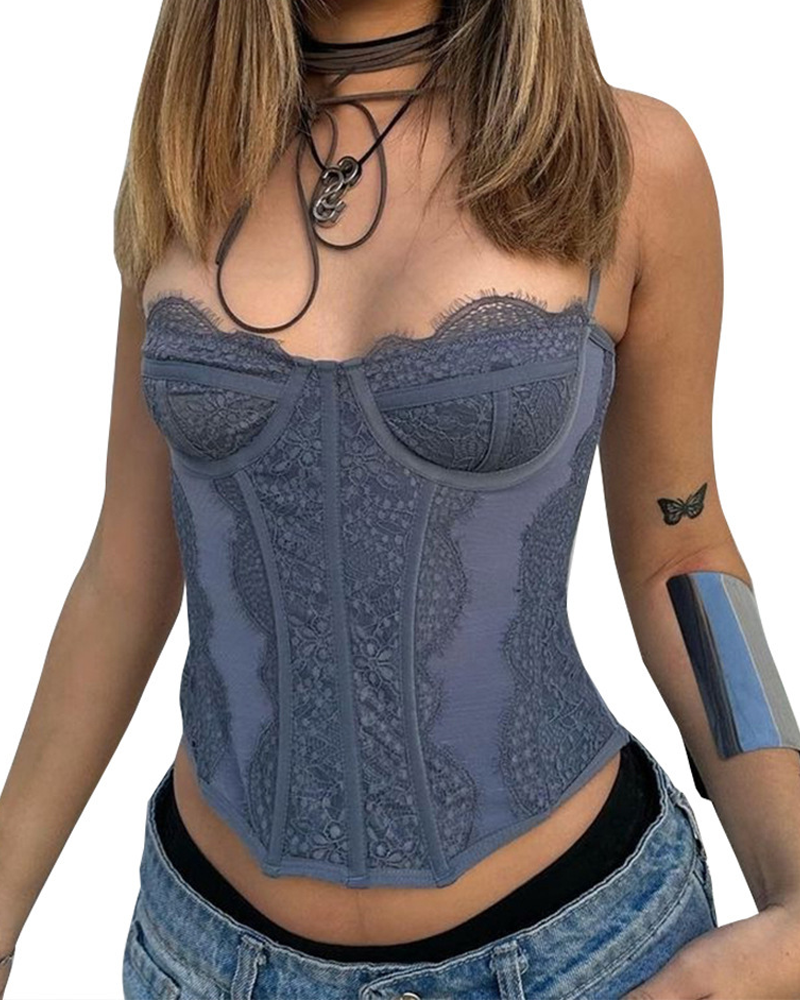 Lace Sexy Cutout Camisole Top