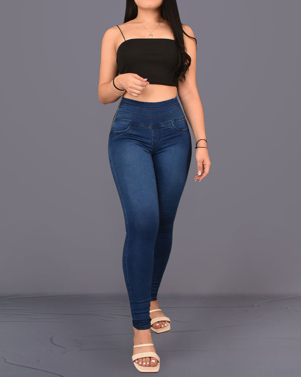 High Rise Skinny Peach Hip High Waist Jeans