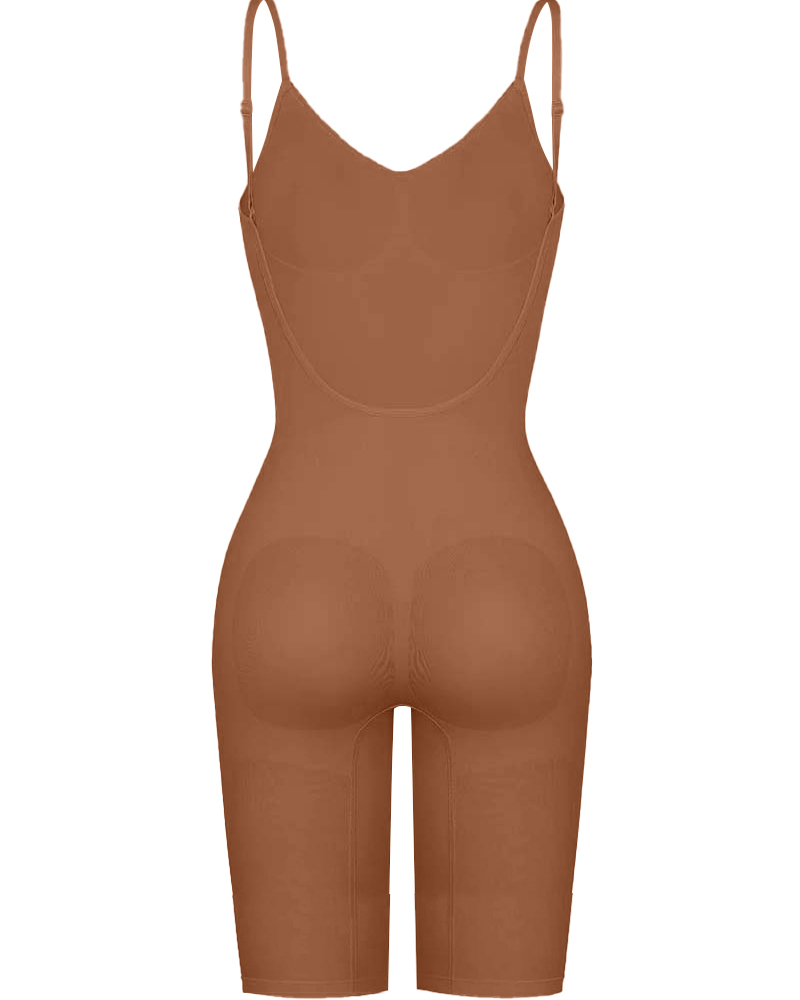 Seamless Backless Mid-Length Full Body Shaper