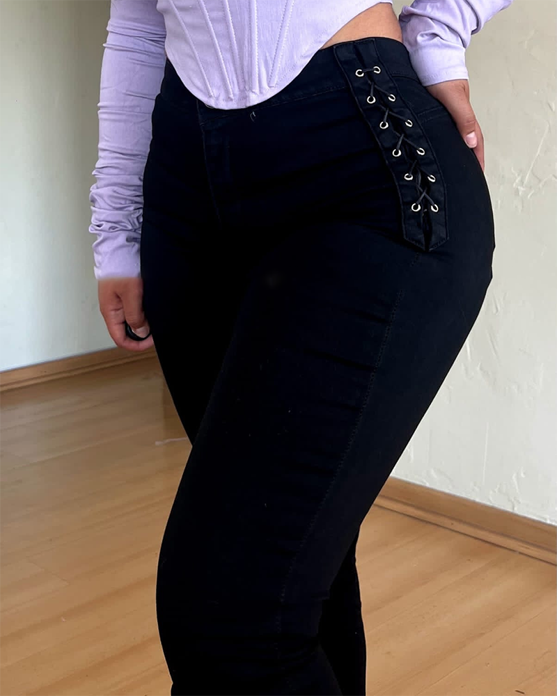 Light Blue Braided Jeans