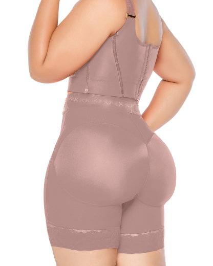 High Waist Side Zipper Butter Lifter Faja Shorts