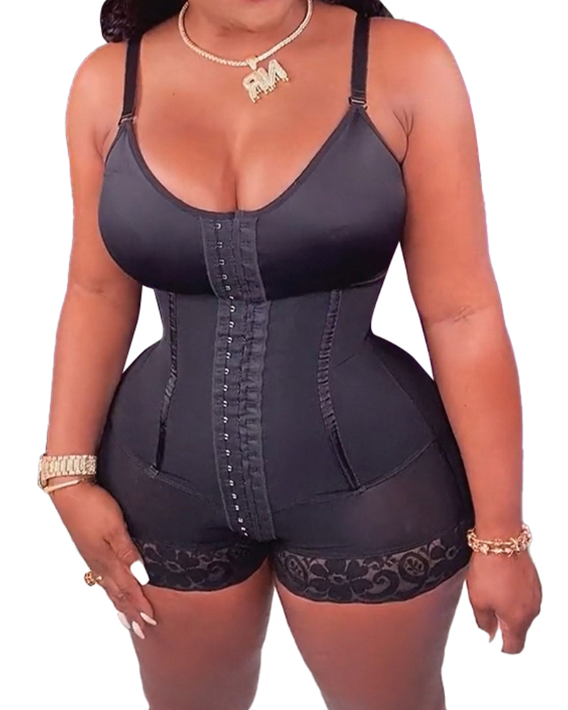 Women High Compression Tummy Control Hook And Eye Bodyshaper With Bra