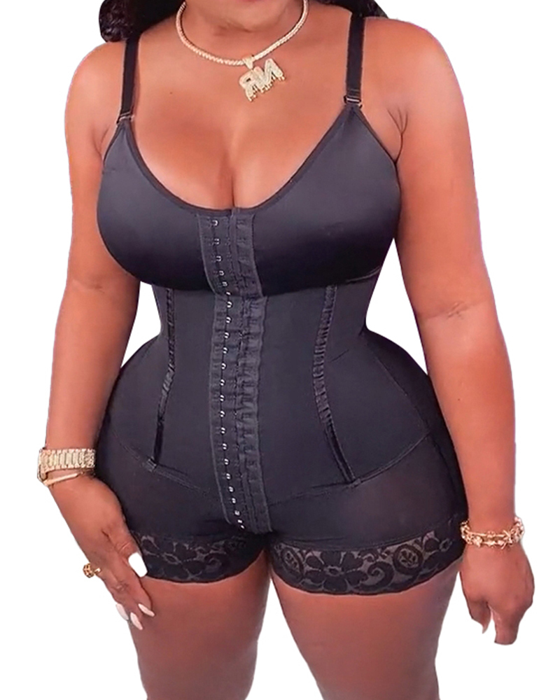 Women High Compression Tummy Control Hook And Eye Bodyshaper With Bra