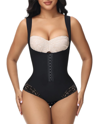 Shapewear Bodysuit Tummy Control Fajas Colombianas Waist Trainer Girdle Thong Open Bust Body Shaper