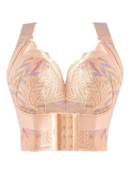Women Side Support Longline Wide Adjustable Straps Wireless Bra