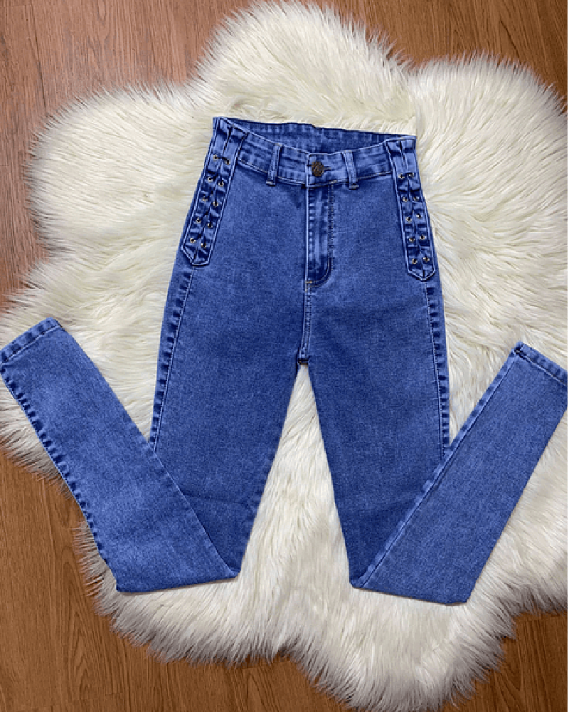 Light Blue Braided Jeans