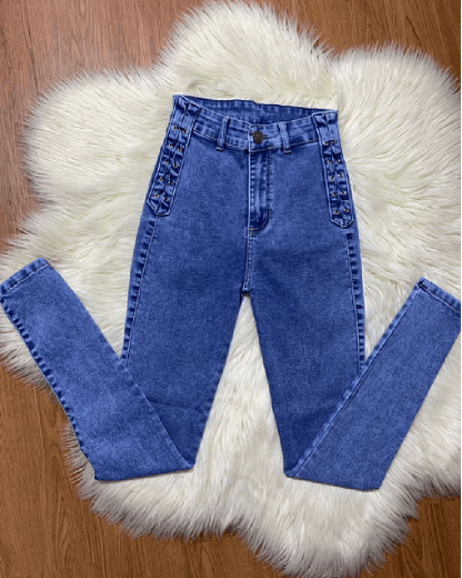 Light Blue Braided Jeans