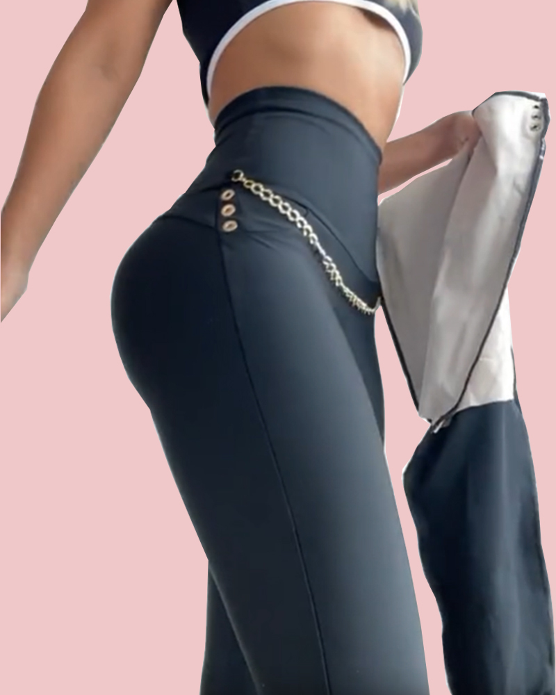 Women High Waist Butt Lifter Black Leggings