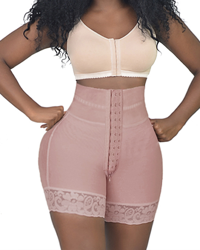 BBL Shorts Double Compression High Waisted Hook & Eye Control With Mid-section Tummy Control Curvy Fit