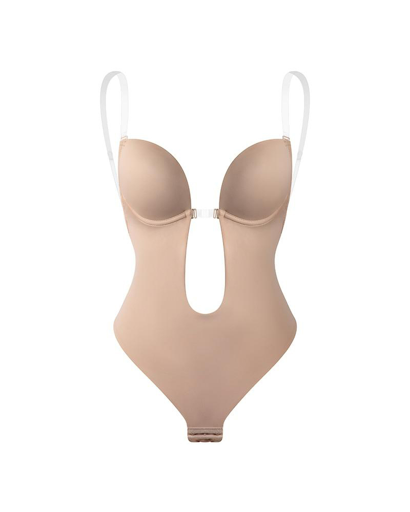 Plunge Bra Thong Body Suit