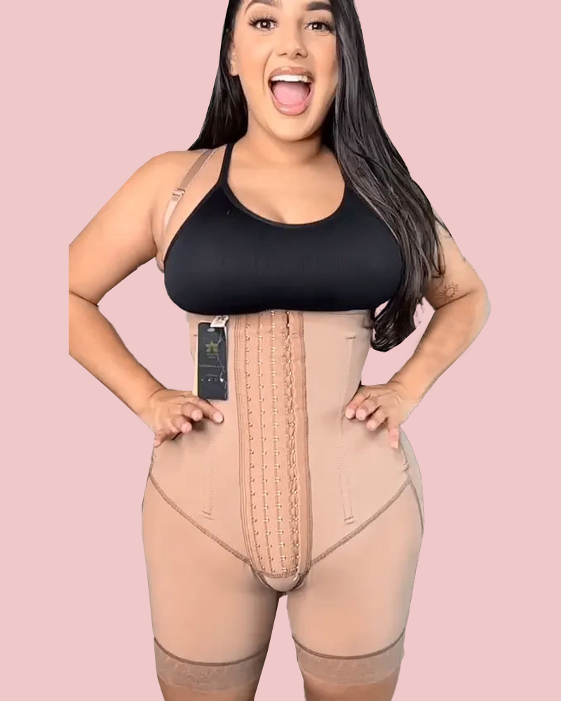 High Compression Tummy Control Adjustable Strap Shapewear | Stage 3 Faja