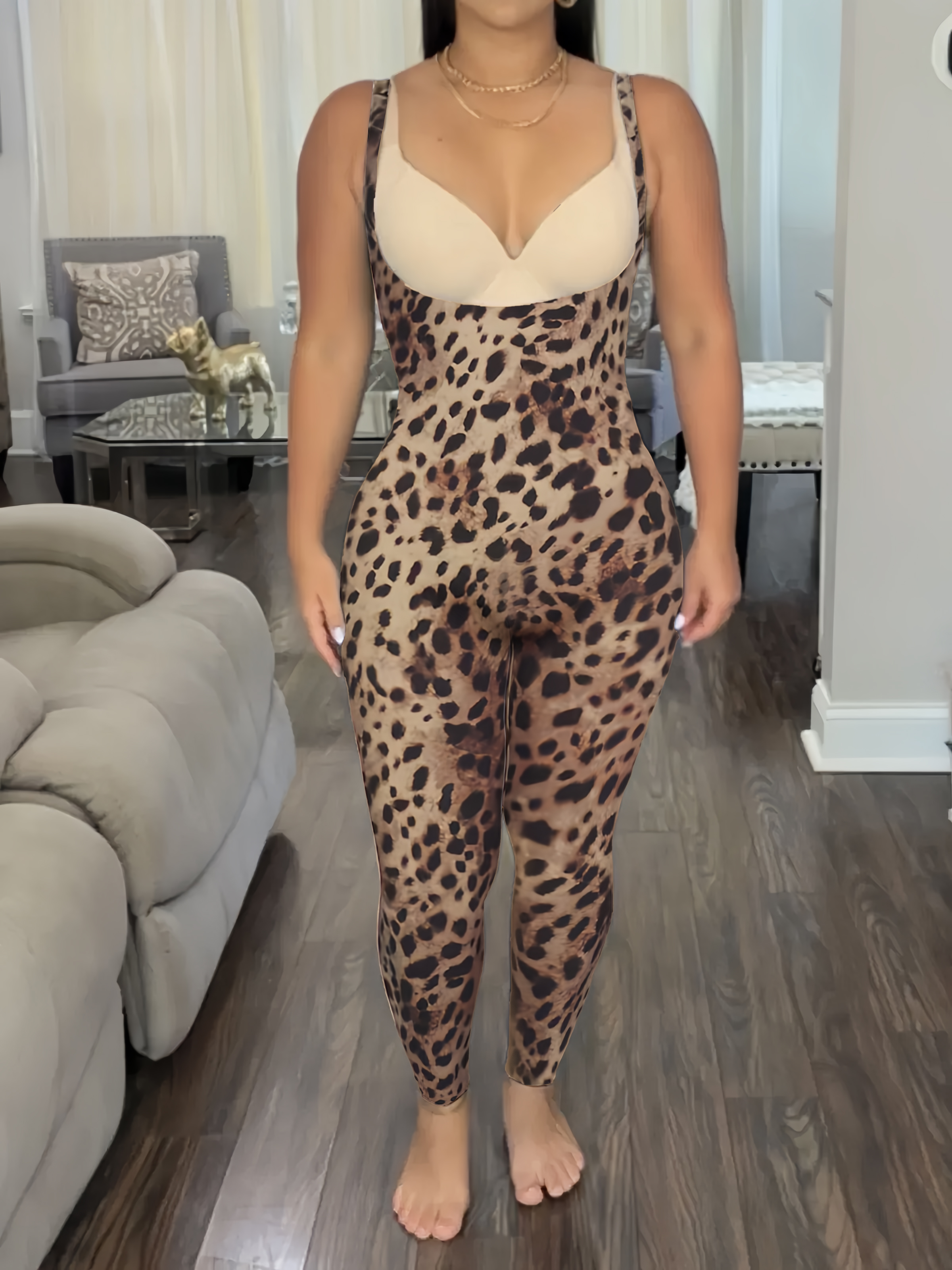 Slimming Open Bust Sleeveless Jumpsuit Bodyshaper