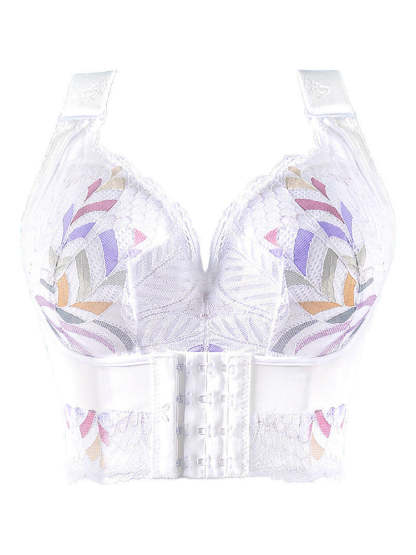 Women Side Support Longline Wide Adjustable Straps Wireless Bra
