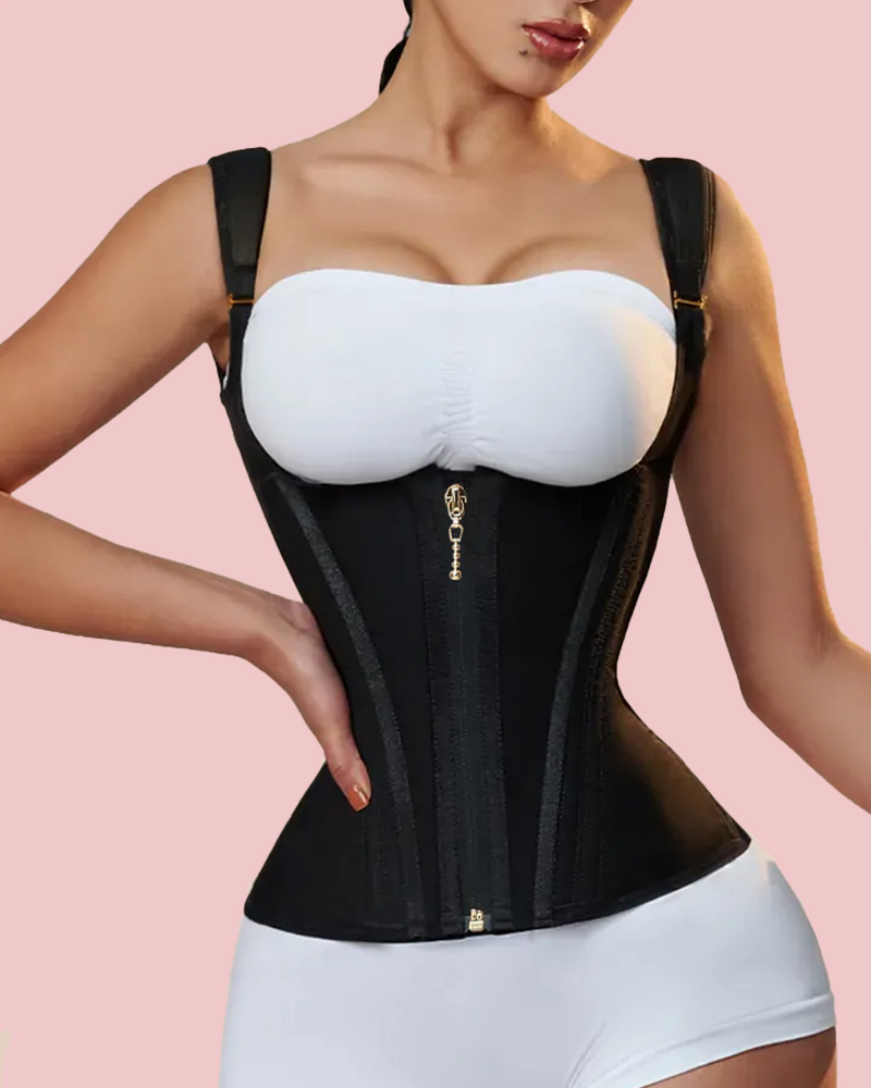 Waist Trainer for Women Vest Body Shaper Cincher Trimmer Tank Top Sport Girdle with Steel Bones