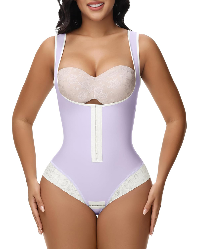 Shapewear Bodysuit Tummy Control Fajas Colombianas Waist Trainer Girdle Thong Open Bust Body Shaper